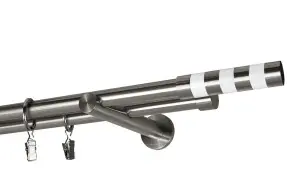 Galerie dubla CILINDRU INOX PICIOR UNIVERSAL ,prindere perete 19/19 INOX