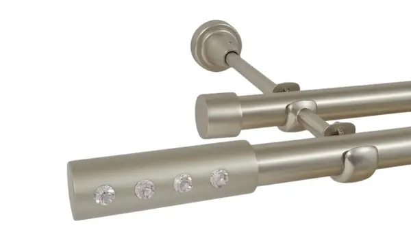 Galerie dubla fara inele ALLURE 19 mm CROM MAT