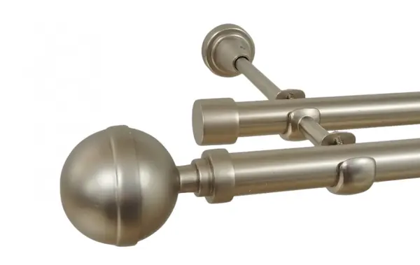 Galerie dubla fara inele KALISTO 19 mm CROM MAT