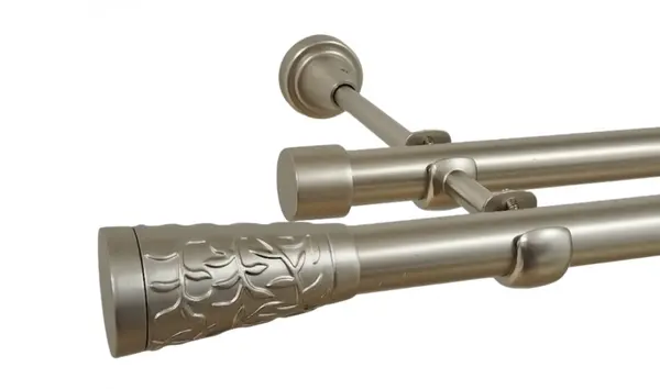 Galerie dubla fara inele SEVILLA 19 mm CROM MAT