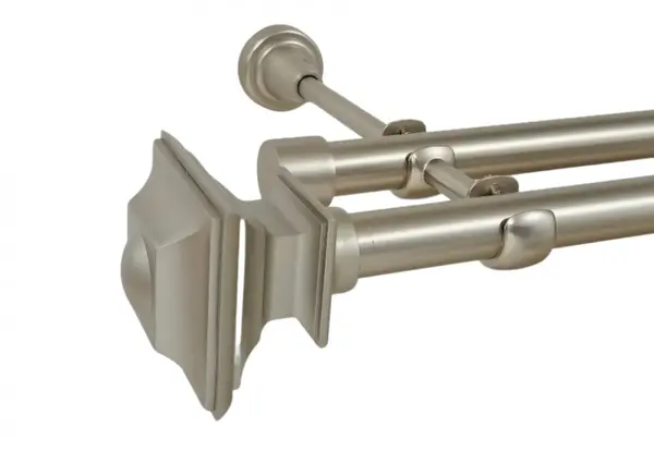 Galerie dubla fara inele VERDI 19 mm CROM MAT