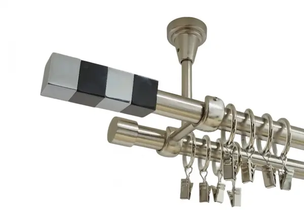 Galerie dubla magnum prindere tavan 19 mm inox