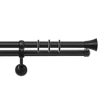 Galerie dubla PRINCE, grosime 19mm,negru