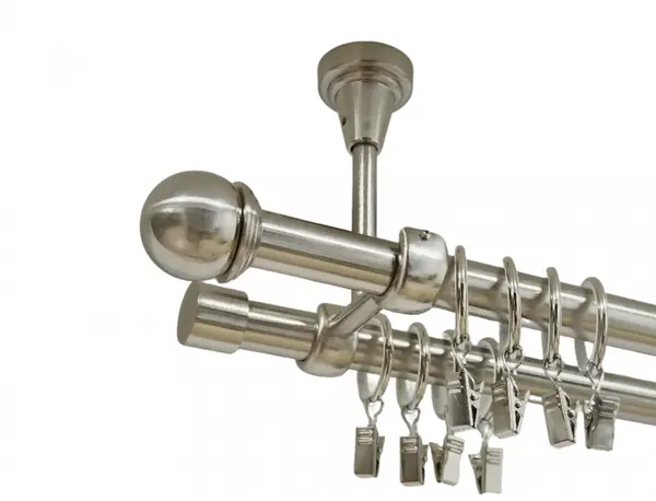 Galerie dubla TODI MAX prindere tavan 19 mm inox