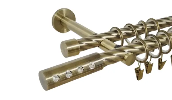 Galerie dubla twist prindere perete picior universal allure 19/19 aur antic