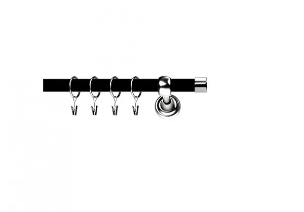 Galerie duo - Dop /19 - negru lucios + INOX
