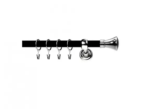 Galerie duo - PRINCE /19 - negru lucios + INOX