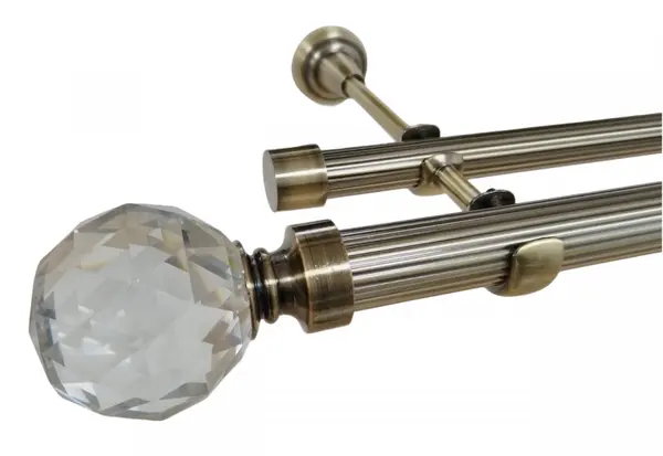 Galerie fara inele KULA CRYSTAL STRIAT - 25/19 - aur antic