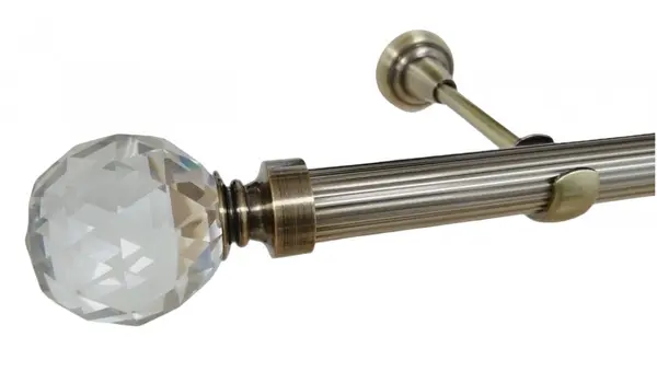 Galerie fara inele KULA CRYSTAL STRIAT /25 - aur antic