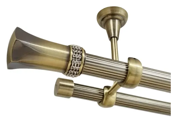 Galerie fara inele tavan PLUTON CRYSTAL STRIAT - 25/19 - AUR ANTIC