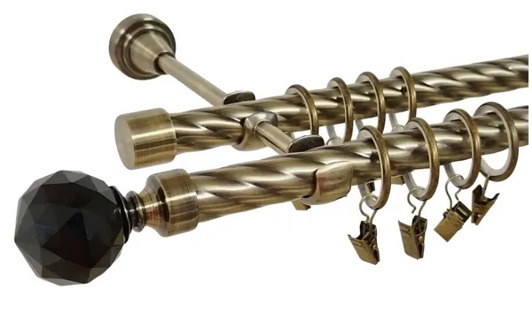 Galerie KULA CRYSTAL NEGRU dubla twist - 19/19 - aur antic