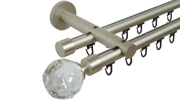 Galerie metal dubla PICIOR UNIVERSAL TEAVA PROFIL - KULA CRISTAL19/19 - CROM MAT