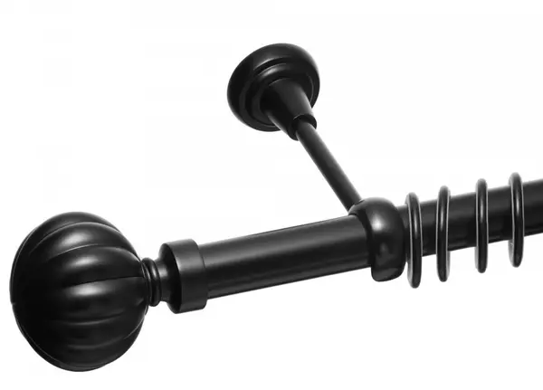 Galerie metalica simpla Lotus 25 mm negru
