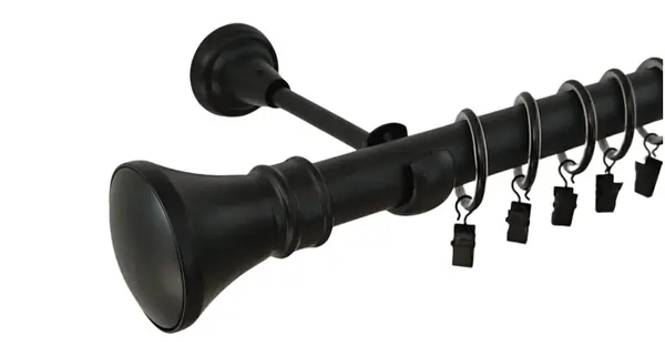 Galerie metalica simpla Luxor 25 mm negru