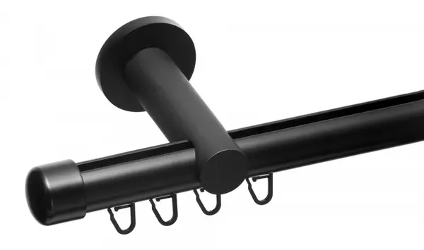Galerie metalica simpla teava profil Capacel 25 mm negru