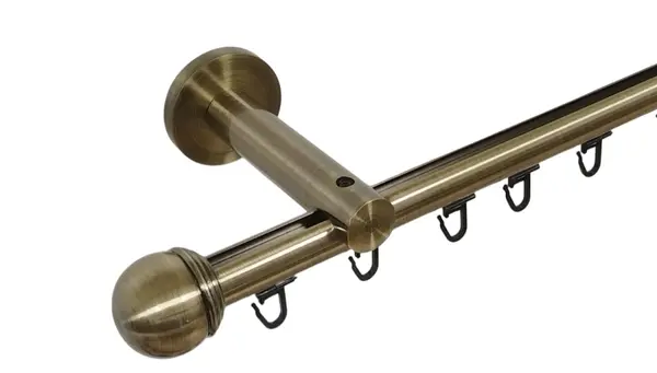 Galerie simpla 19 mm prindere perete teava profil todi max aur antic