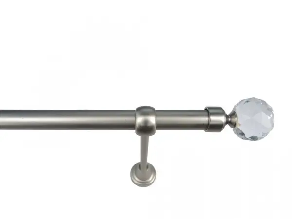 Galerie simpla 25 MM - fara inele - KULA CRISTAL CROM MAT