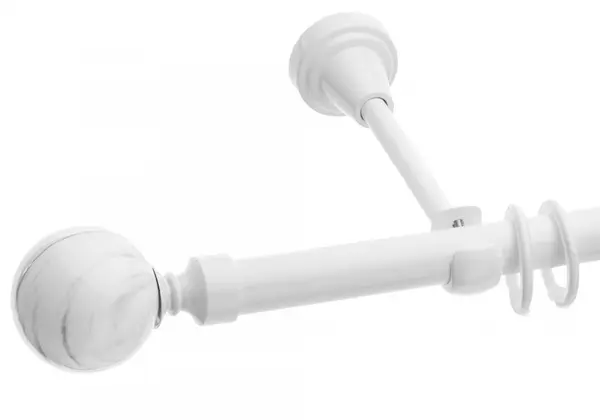 Galerie simpla Ball alb lucios 19mm