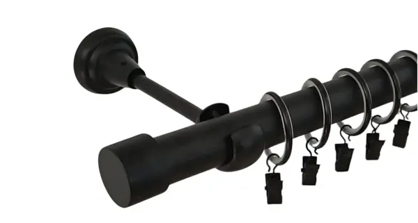 Galerie simpla capacel 25 mm negru