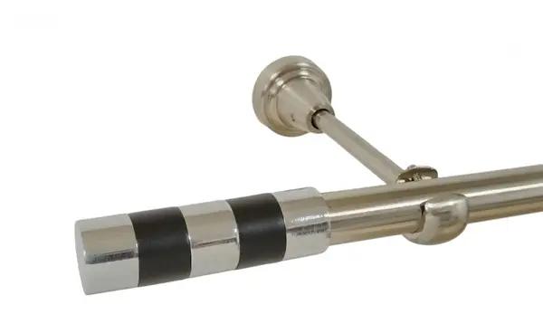 Galerie simpla fara inele cilindru negru 19 mm INOX