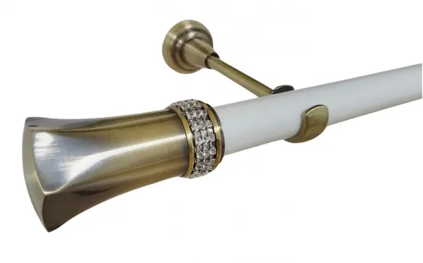 Galerie simpla fara inele PLUTON CRYSTAL /25 - alb/aur antic