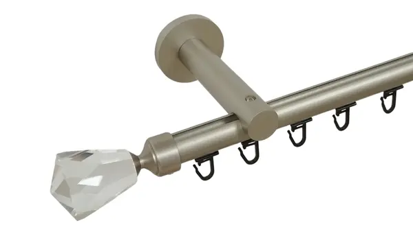 Galerie SIMPLA PRINDERE PERETE TEAVA PROFIL 19 MM -CRISTAL CONE- CROM MAT