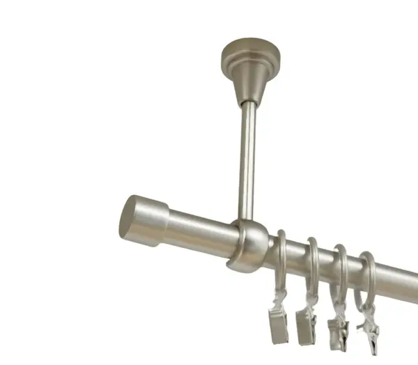 Galerie simpla prindere tavan capacel 19 mm crom mat