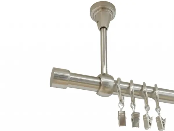 Galerie simpla prindere tavan capacel 19 mm inox