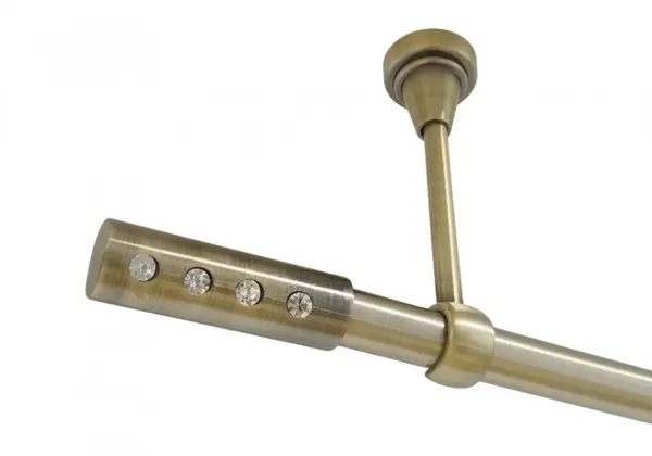 Galerie simpla prindere tavan fara inele ALLURE 19 MM aur antic