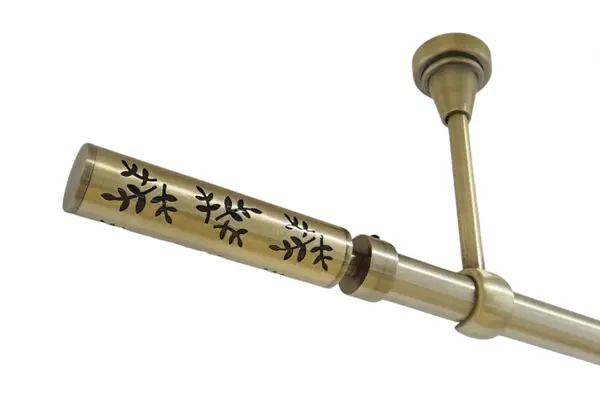 Galerie simpla prindere tavan fara inele FLORA 19 MM aur antic