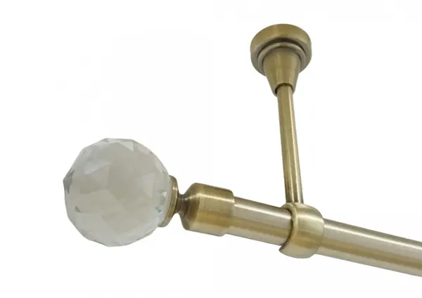 Galerie simpla prindere tavan fara inele KULA CRYSTAL 19 MM aur antic