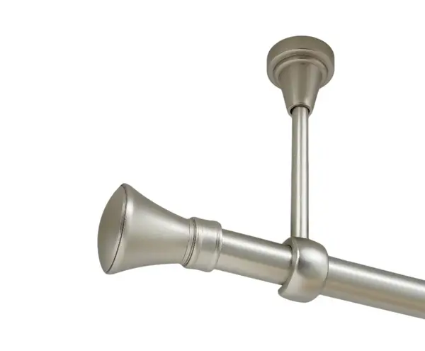 Galerie simpla prindere tavan fara inele prince 19 mm crom mat