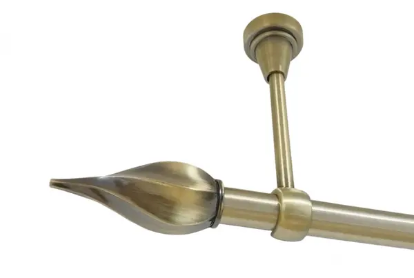 Galerie simpla prindere tavan fara inele TWISTER 19 MM aur antic