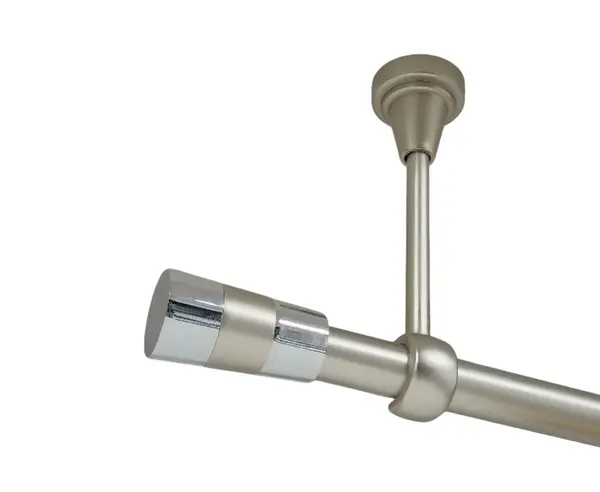 Galerie simpla prindere tavan fara inele valeo 19 mm crom mat