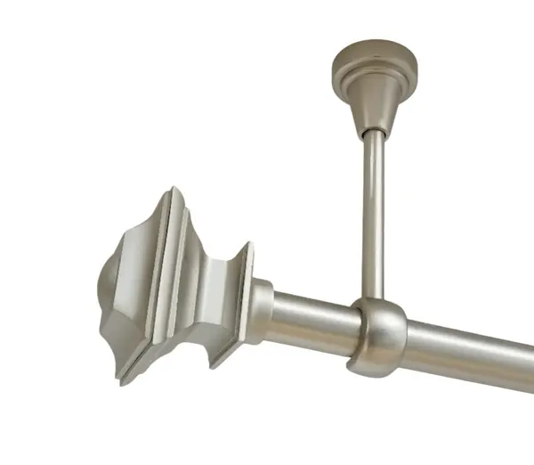 Galerie simpla prindere tavan fara inele verdi 19 mm crom mat