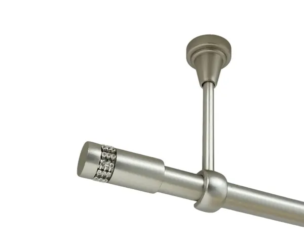 Galerie simpla prindere tavan fara inele xantos 19 mm crom mat