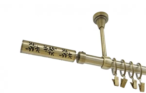 Galerie simpla prindere tavan FLORA 19 mm aur antic