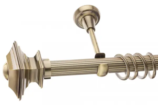 Galerie simpla striat VERDI 19 mm - aur antic