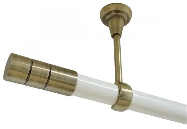 Galerie tavan fara inele CYLINDRU /25 - alb/aur antic