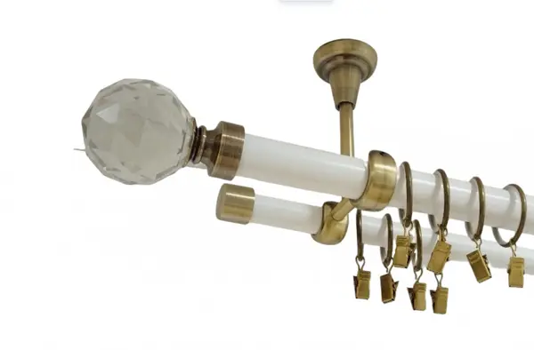 Galerie tavan KULA CRYSTAL - 25/19 - alb/aur antic