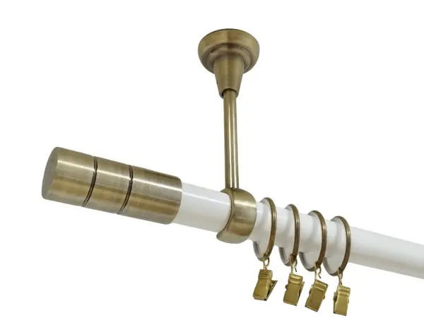 Galerie tavan simpla cylindru /25 - alb/aur antic