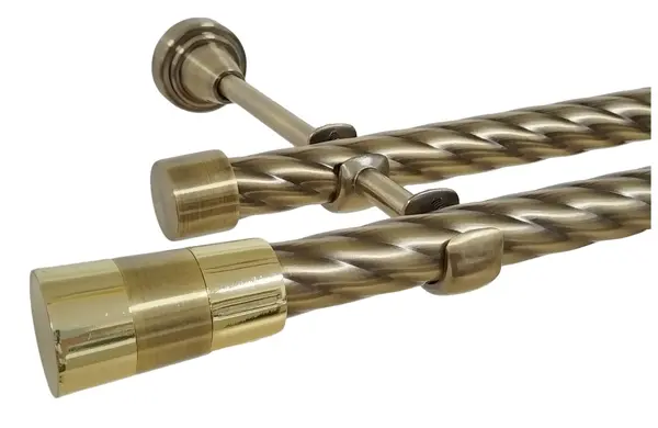 Galerie TWIST dubla VALEO fara inele 19/19 mm - aur antic