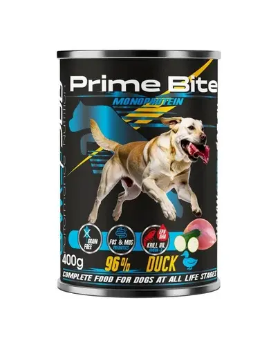 GAME DOG Prime Bite rață și dovlecel 400g hrană umedă câini de toate vârstele