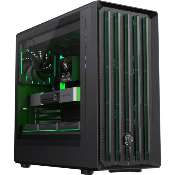 Gamemax Carcasa PC Gamemax CLAW 460 BK, ATX Mid Tower, 4 ventilatoare ARGB/PWM, USB Type-C