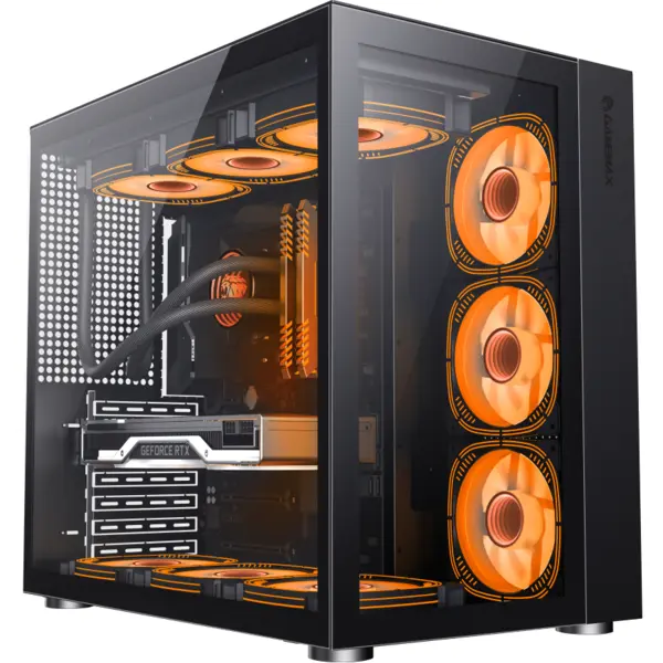 Gamemax Carcasa PC Gamemax INFINITY BK, Mid-Tower ATX, Panou lateral sticla temperata, Negru