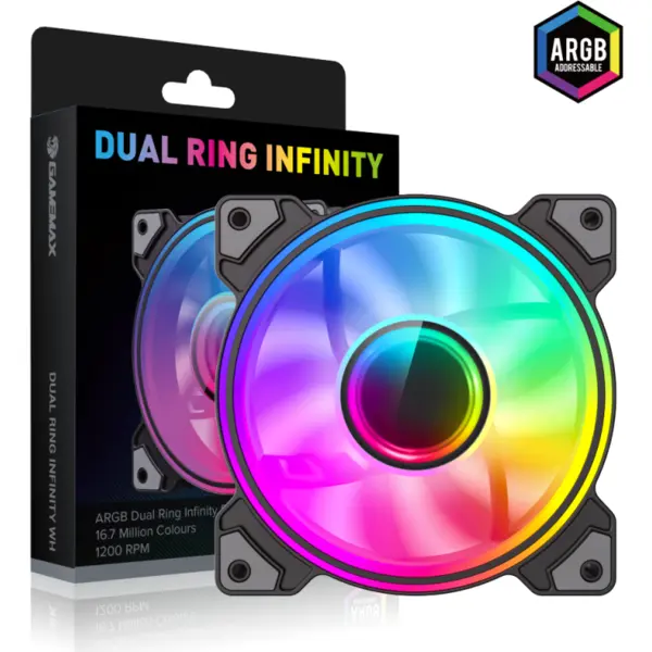 Gamemax Gamemax | Case fan | DUAL RING INFINITY | Black