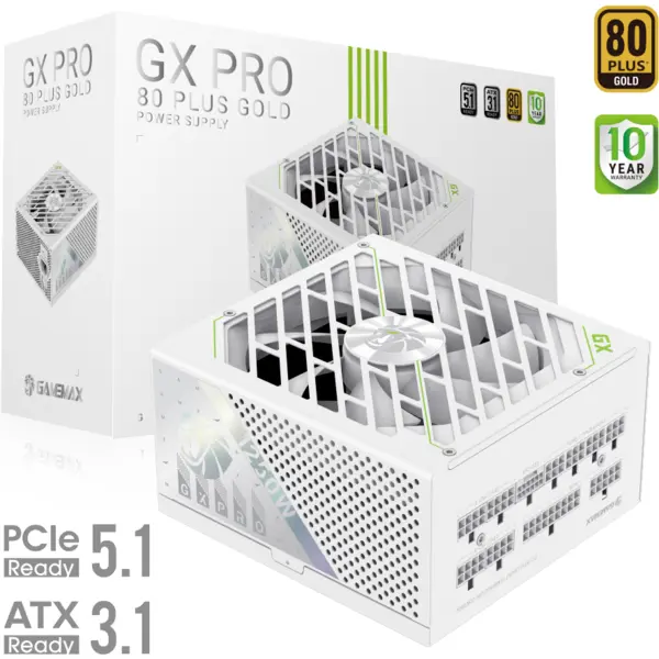 Gamemax Gamemax | PSU | GX PRO 1250G WH | 1250W | Gold | Full Modular | White