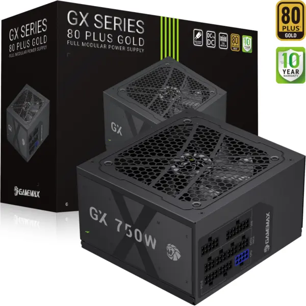 Gamemax Sursa alimentare Gamemax GX 750GF, 80+ Gold, 750W, Modulara