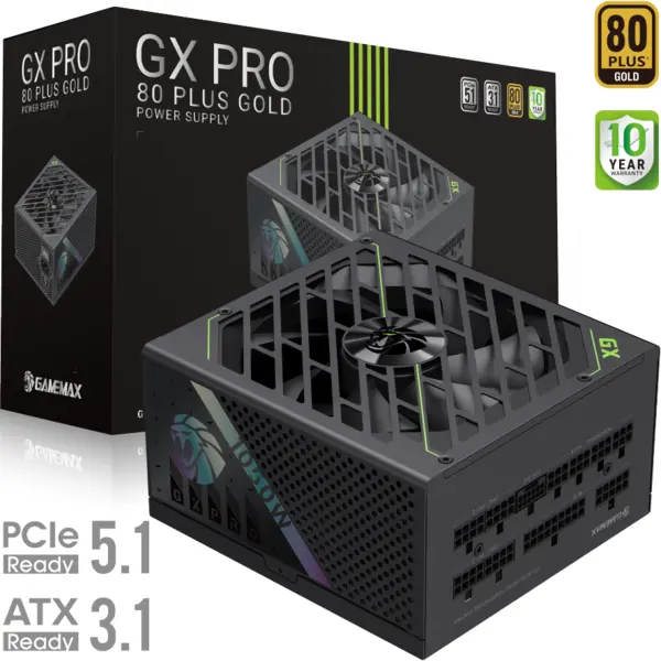 Gamemax Sursa Gamemax, 1050W, 80+ Gold, Full Modular