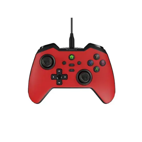 Gamepad Genesis Mangan 300, USB-C, 19 butoane, Vibratii, PC/Android/Nintendo Switch (Rosu)